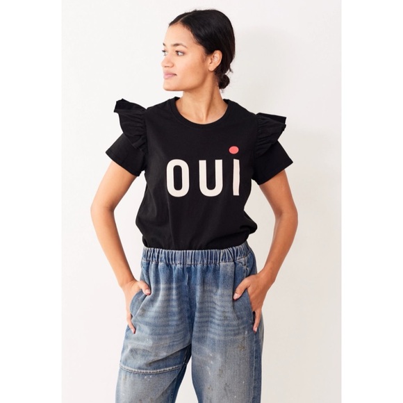 Clare V. Oui Petit Ruffle Tee - Picture 3 of 9